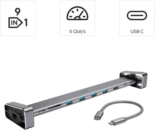 Hama 9in1 usb - usb-c, docking